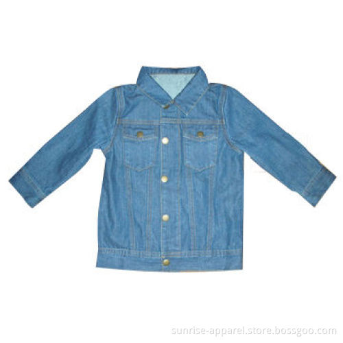 Boy's Denim Jackets with Close Up Collar